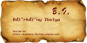Bárkány Ibolya névjegykártya